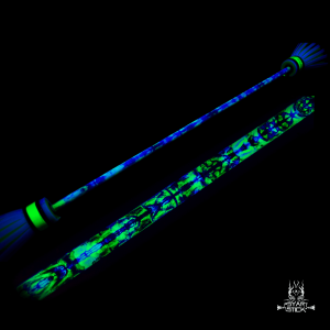 Green base, black and blue