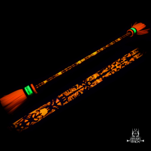 Orange base, black